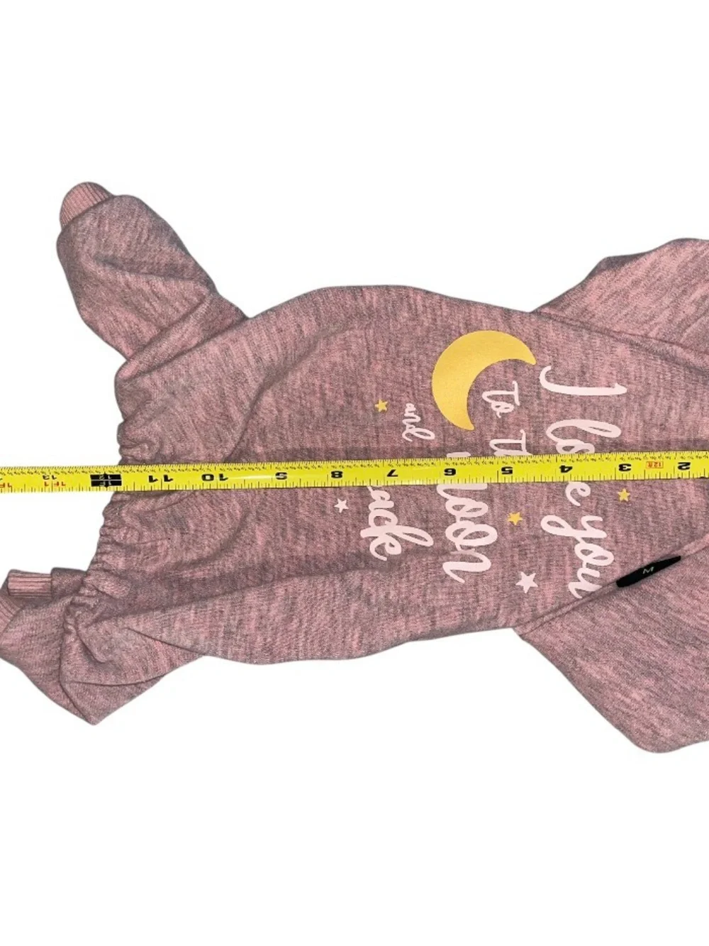 Fitwarm Pink 'I Love You to the Moon and Back' Cozy Pet Onesie Size M